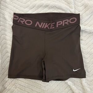 Nike Pro Brown Dri-Fit Spandex Shorts - MEDIUM